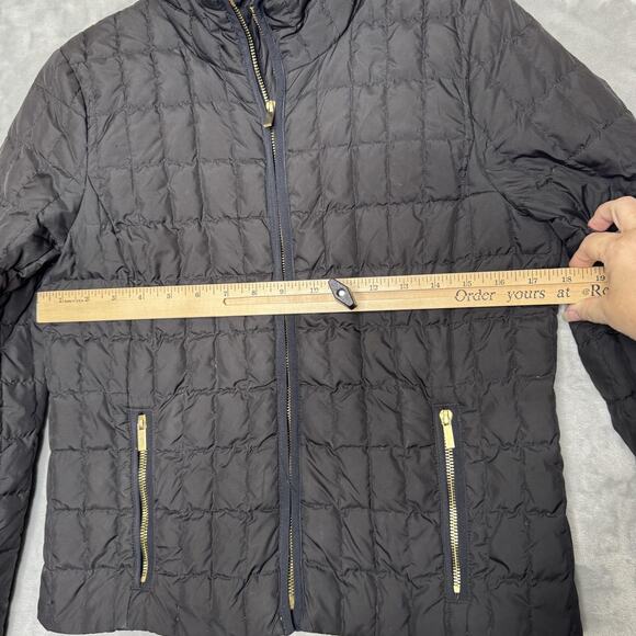 J.Crew Jacket Womens Small Black Quilted Down Puffer Stand Collar Style 97326 - Picture 8 of 10